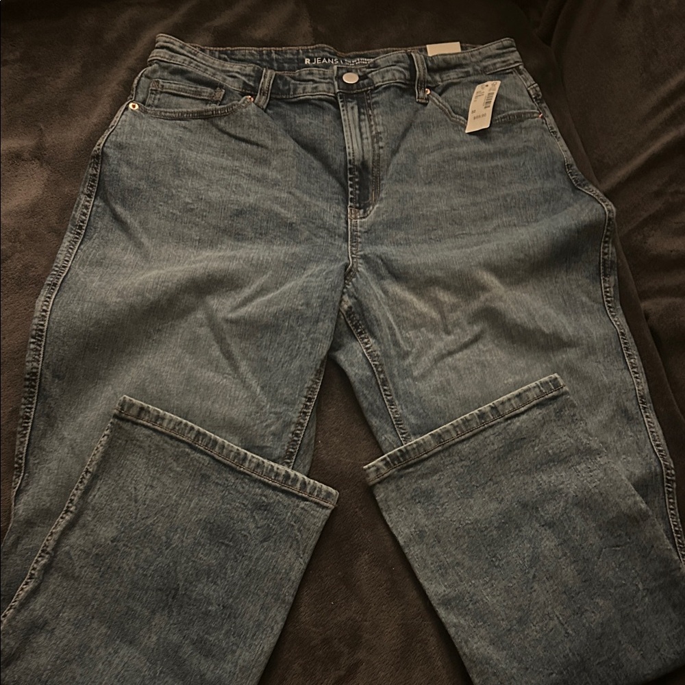 Stylish Blue Straight Leg Jeans